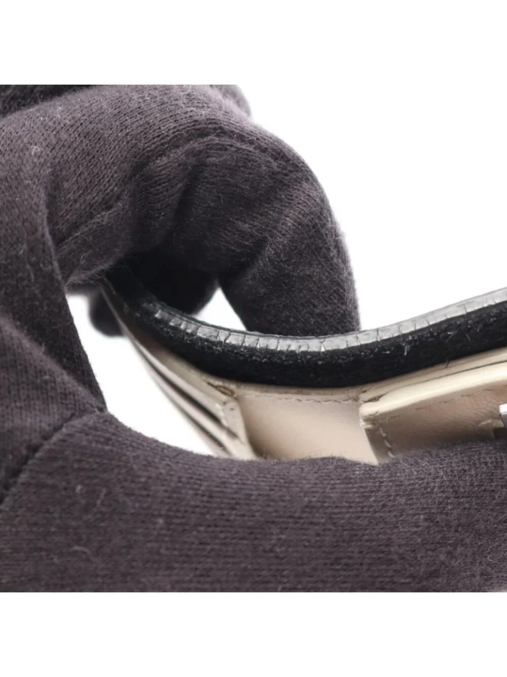 Celine Bifold Wallet Strap Multi Function Black Ivory Leather